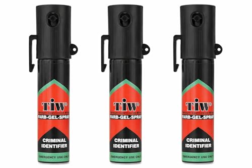 Lot de 3 HOERNECE -20 M-Spray De Défense Tiw Farb-Gel Format : Sac a Main Femme, Sacoche Homme, Veste, Sac a Dos