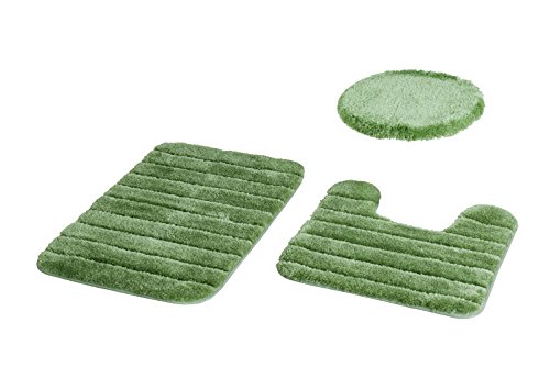 Baltic Linen Luxury Nylon 3 Piece Bath Rug Set, Avocado #TOP15