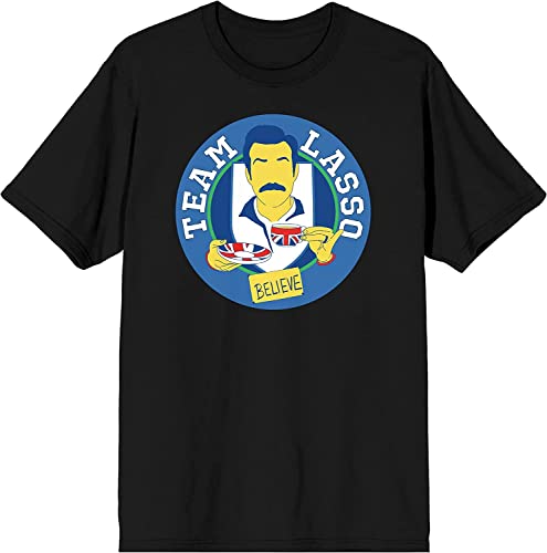Bioworld Ted Lasso Team Lasso Believe Men's Crew Neck Short Sleeve Tee & Sleep Pajama Shorts Combo Set2