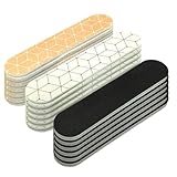 Set of 18 Dual-Sided Nail File Emery Board Heavy Medium & Fine Grit Cushioned Easy Grip Comfortable Filing Smoothing Finishing Nails 3.5" Travel Size TSA Approved