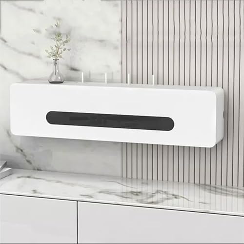 Étagère murale en bois massif, organiseur de routeur WiFi sans fil avec gestion des cordons, solution peu encombrante pour la maison et le bureau