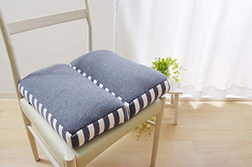 イケヒコ クッション 低反発 使用 マイクロファイバー 無地 ネイビー 約42×42×8cm 9293939