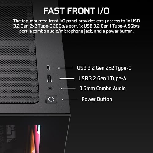 Image of CORSAIR 2800X RS-R Reverse Fan ARGB Micro-ATX PC Case - 3X Fans Included, Panoramic Glass, Modular Customization, GPU Anti-Sag, Reverse Connection Motherboard Compatible - Black