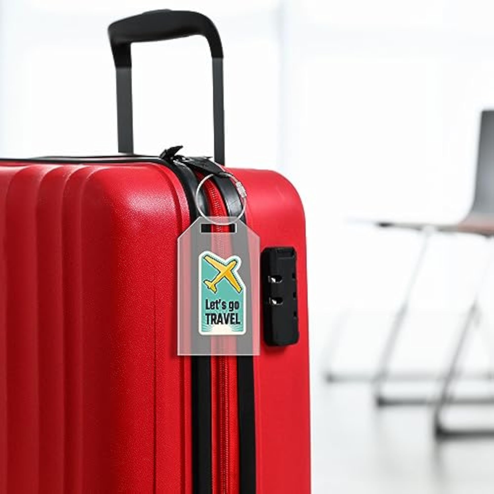25 Pack Clear Acrylic Luggage Tags, Waterproof