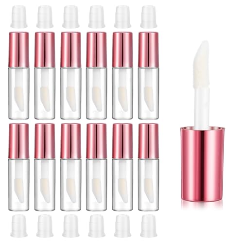 12 Pcs Empty Lip Gloss Tubes 1.2ml Clear Mini...