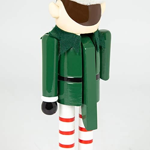 The Christmas Workshop Elf Nutcracker, Green, 32cm High x 7cm Wide x 6cm Deep