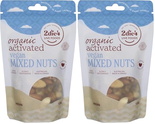 2Die4 Live Foods Activated Organic Vegan Mixed Nuts 120g (Pack of 2)