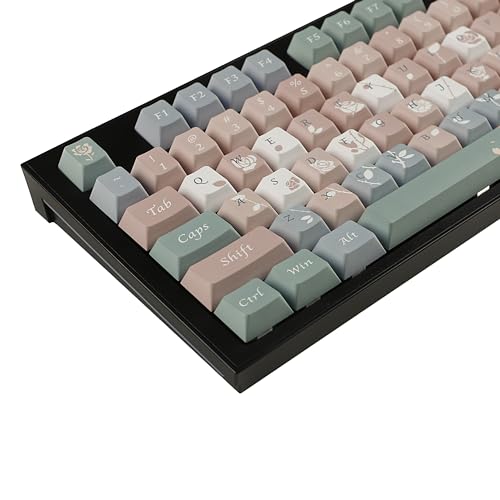 Image of YMDK Cherry Profile Old Testament Roses 5 Sides Over Dye Sub Thick PBT KEYCAP for MX Mechanical Keyboard 61 68 84 87 96 104 108