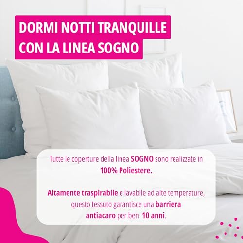 Allergosystem Set Coprimaterasso Antiacaro Singolo con Cerniera 90x200cm e Copriscuscino Letto 50x80cm - Dispositivo Medico Antiacaro e Anallergico MADE IN ITALY - Linea Sogno - 6