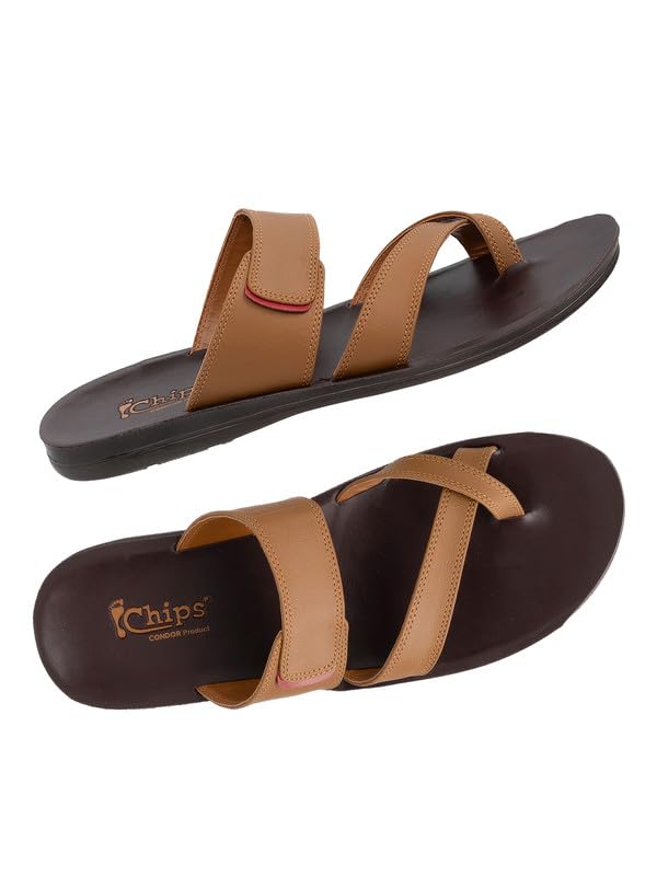 Image of Chips Men's BLACK Lightweight Slip-on Sandal Casual (HR91)