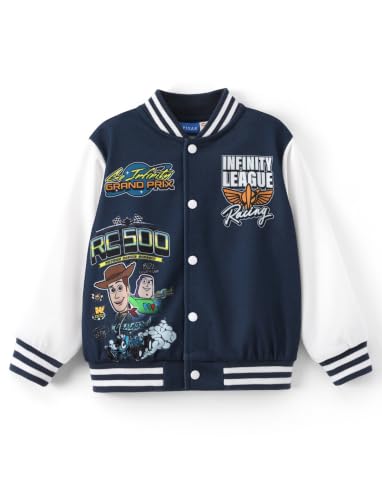 Disney Toy Story Woody Buzz Boys/Girls Varsity Bomber Jacket Size 8-9