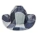 Owl's-Yard Unisex Fashion Easy Matching Cowboy Hat Wide Brim British Style Jazz Hat for Couples Denim Bucket Hats (A-Gray, ONE Size)
