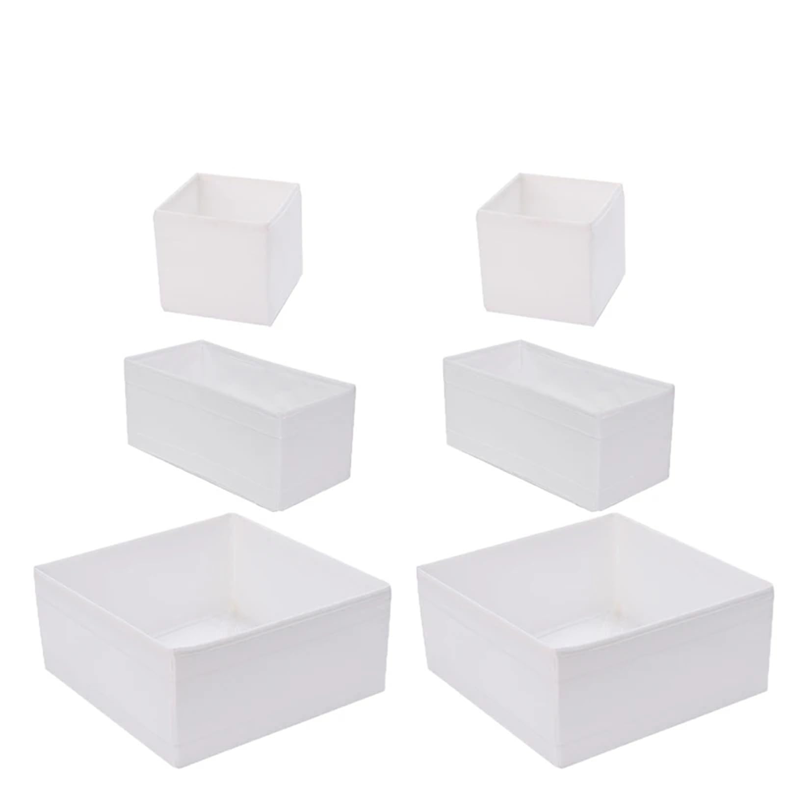 Organizador Armario Compartimento organizador de ropa, caja almacenamiento plegable, for el hogar(6pcs set white)