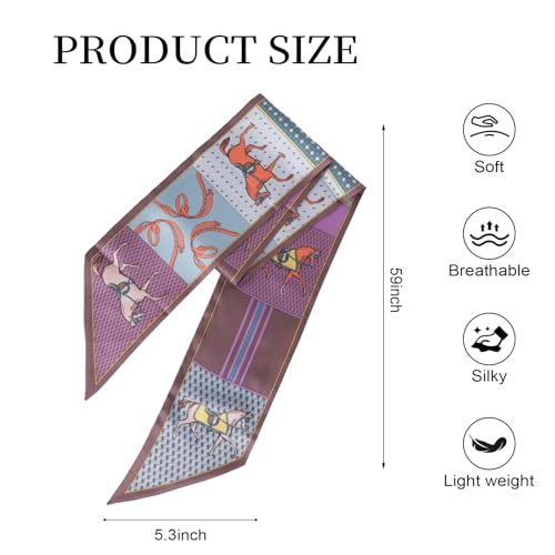 Silk Like Scarf Satin Bandanas Neck Scarves for Women Premium Satin Headscarf Fashion Purse Scarf For Handbag3