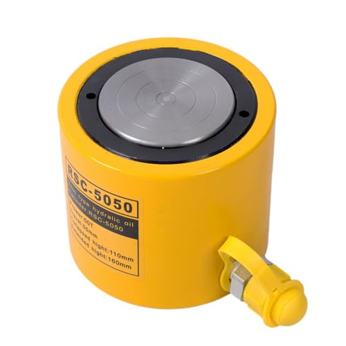 LiGuVCY 50 Ton 2 inch Hydraulic Cylinder Jack, RSC-5050(50T 2Inch), Solid Single Acting Hydraulic Cylinder Jack for Manufacturing Industry, Maintenance Industry