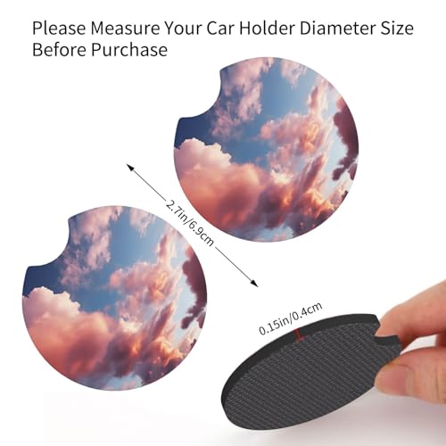 Portavasos para carro negro 2 piezas de neopreno miniatura 3