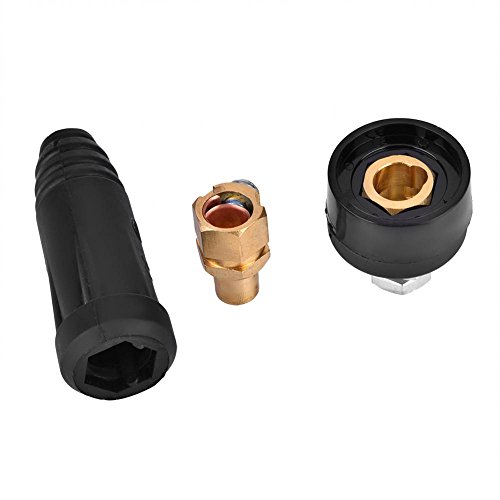 Dkj Series European Style Welding Cable Quick Connector Male Plug And Panel Socket Quick Fitting Adapter (Dkj35-50 Black) #TOP12