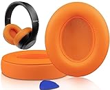 SoloWIT Replacement Ear Pads Cushions for Beats Studio 2 & Studio 3 Wired & Wireless Headphones, Earpads with Soft Protein Leather, Noise Isolation Memory Foam, Added Thickness - Orange