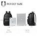 Leresas 37L Backpack Purse for Women Men for Work Travel Back Pack Laptop Purses Vegan Leather Fashion College Daypack Black