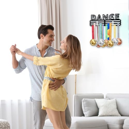 Dance Medal Holder, 16x6 Inch Metal Medal Display, Wall Mounted Dance Pin Display for Home, DancersDance Holder - 5