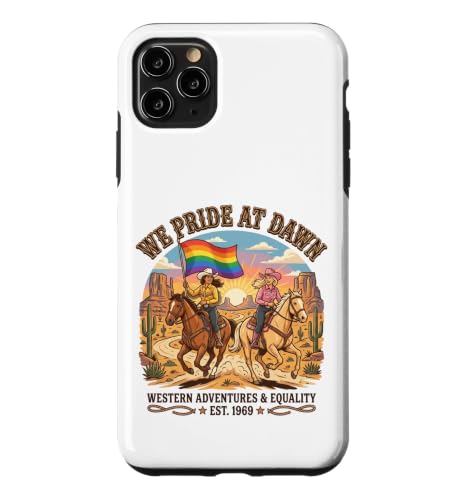We Pride At Dawn Western LGBTQ �J�E�{�[�C�O���t�B�b�N �X�}�z�P�[�X iPhone 11 Pro Max �p