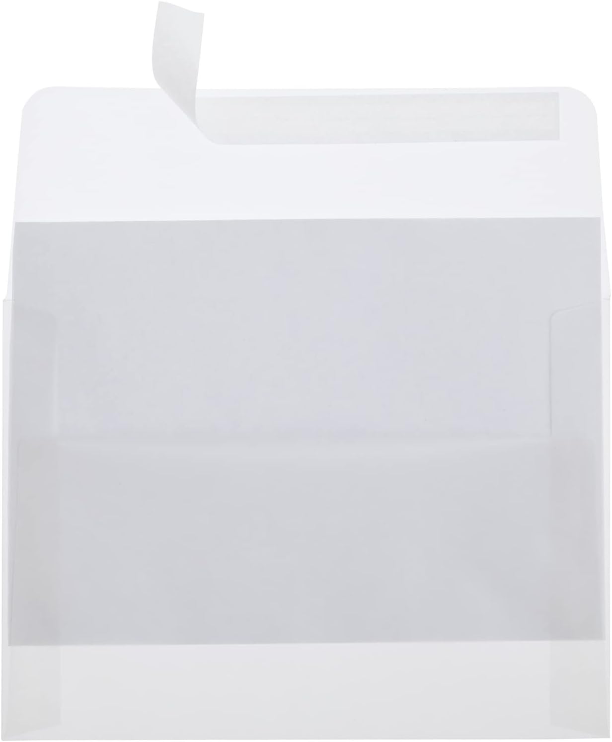 25 Pack of Transparent 5x7 Vellum Envelopes for Invitations, Thank You Notes, A7 Size, Peel and Press Square Flap for Greeting Cards, Wedding Announcements, Photos : Office Products