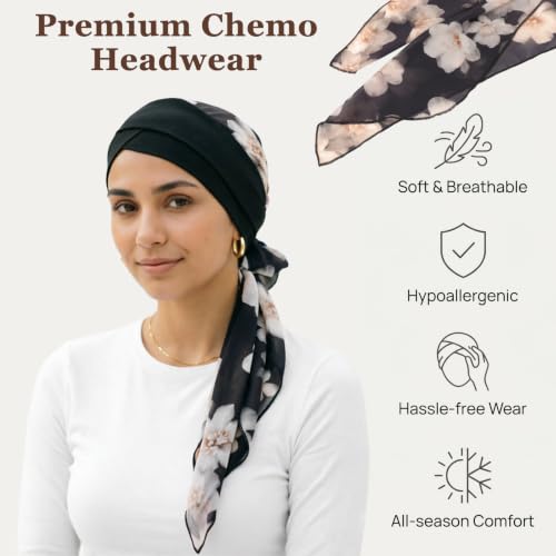 Image of DRESHOW Turban Headwrap for Women Long Hair Head Scarf Headwraps Chemo Headwear Lightweight Hair Loss Covering Hat