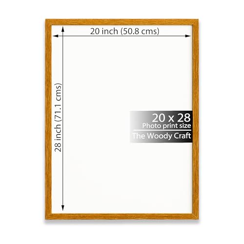 Image of 20x28 Photo Frame | Orange Frame For Wall | Smart Wall Frame | Wooden Photo Frames Crafted For Style | Elegant Big Photo Frames For Wall | Ideal Photo Frame For Birthday Gift