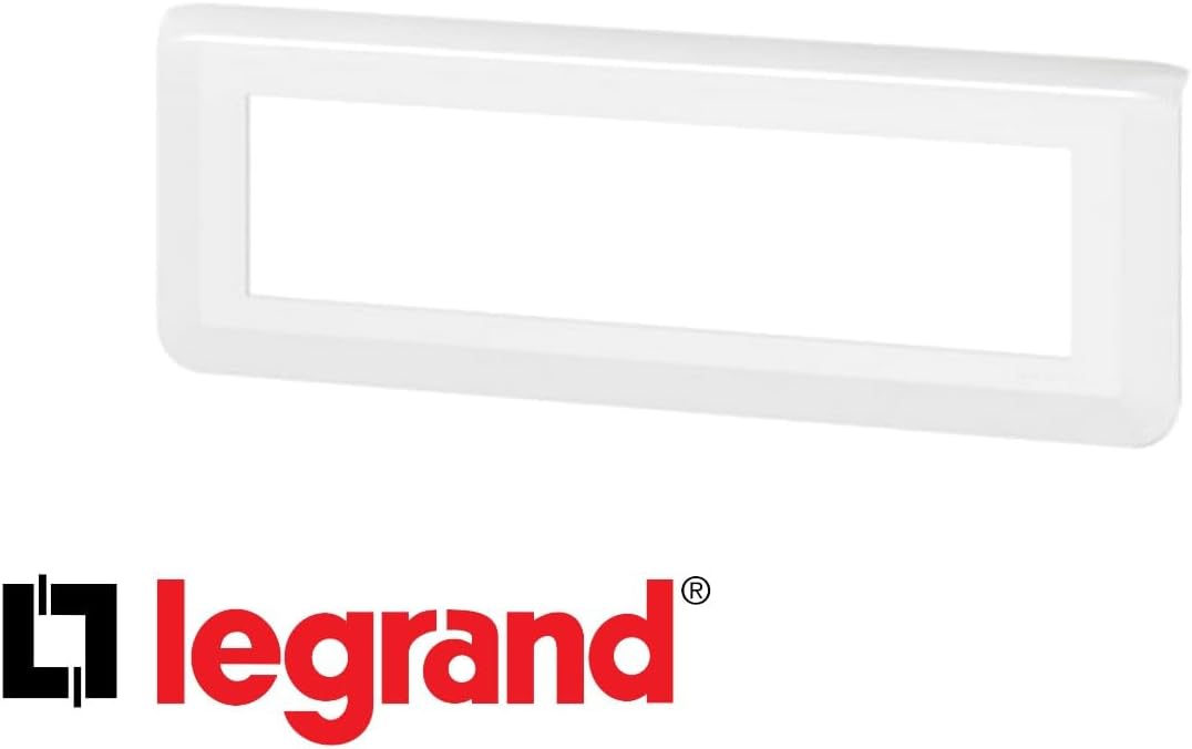 Legrand 078818L Mosaic Horizontal Finishing Plate for 8 Module, White