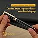 BEILUNER Black Fountain Pen,Stunning Luxury Pens with 24K Gold Accents, Gorgeous 24K Gilded Nib(Fine), Trustworthy Pen Gift for Men&Women -Ink Converter-Elegant, Reliable,Fancy Pen for Writing