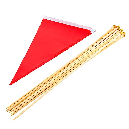 Drapeaux de marquage résistants TOYANDONA 10 pièces avec piquets en bambou