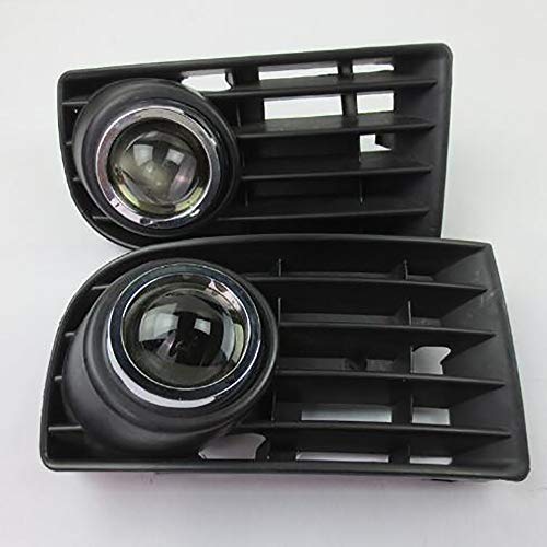 Car Front Bumper Grille Driving Lamps Replacement For U.S. Edition VW Golf 5 MK5 2005-2006-2007-2008-2009 Auto Fog Light Lamp White light With Frame Fog Lights Set Kit(A Pair)