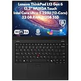 XPI Custom ThinkPad L13 Gen 6 Business Laptop, 13.3" WUXGA Touchscreen, Intel Core Ultra 5 225U (Beats Ultra 5 135U), 32GB LPDDR5X RAM, 512GB/1TB SSD, FPReader, IR Cam, Wi-Fi 6E, Copilot Win 11 Pro