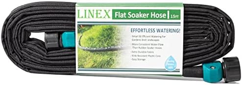 LINEX Garden Soaker Hose 1/2" x 15 ft Drip Hoses Heavy Duty Save Water For Garden Bed