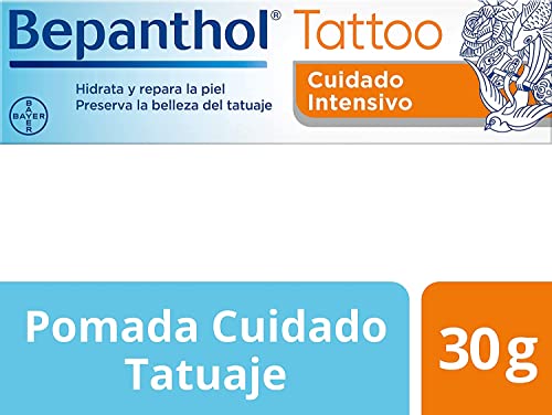 Bepanthol Tattoo Cream with Panthenol, Hydrates, Skin Repairs and Preserves Tattoo Beauty, 30 g