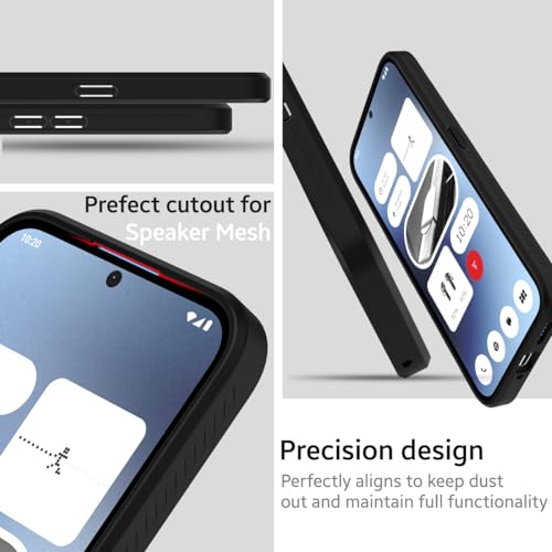 KAPAVER Thermoplastic Polyurethane Impulse Series Desginer Back Cover Case For Nothing Phone 2A 5G / Nothing Phone 2A Plus 5G (Astro Warrior Black)