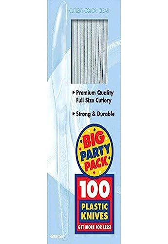 Big Party Pack Clear Plastic Knives | Pack of 100