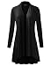 A.F.Y All For You Women's Extra Long Cardigan Black Medium