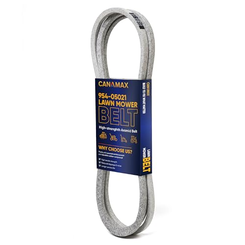 Image of 954-05021 Deck Belt by Canamax Replacement for Cub Cadet 42 Inch XT1 LT42 XT2 LX42 Craftsman T210 CMXGRAM1130043 T2200 MTD 754-05021 Columbia 13APA1KS897 Lawn Mowers /Aramid Cord / 99.75 inch x 0.5 inch