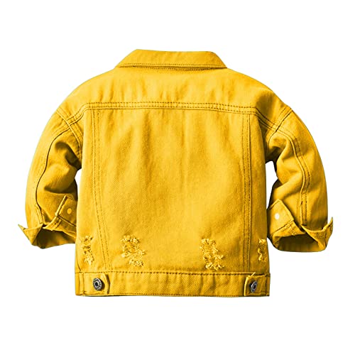 Betadog Kids Boys Denim Jackets Designer Black Ripped Jeans Fashion Coat for Boys Girls Age 3-13 Yr (C, 2-3 Years)3