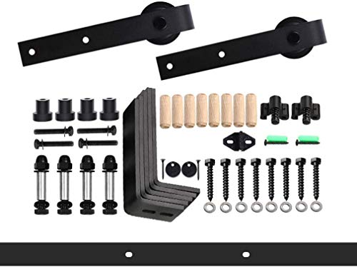 6FT/1.8M Deckenhalterung Schiebetür für Scheunentore, L-förmiges Halterungssystem, Passend für 60 cm breite, eintürige Verkleidung