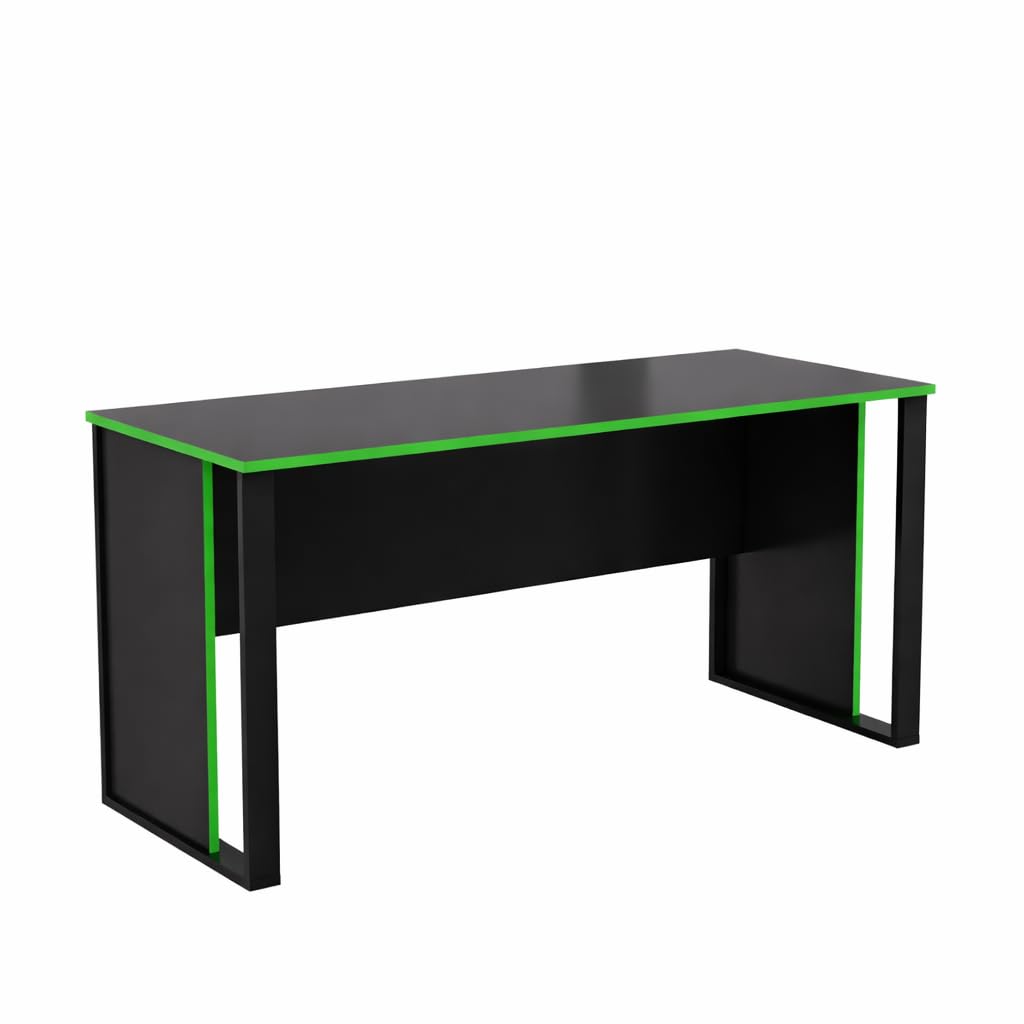 Homidea Vortex - Tavolo da gaming, 150 cm, con telaio robusto, scrivania per PC per configurazione di gioco, scrivania per computer per camera dei ragazzi, ufficio e home office, moderno tavolo da