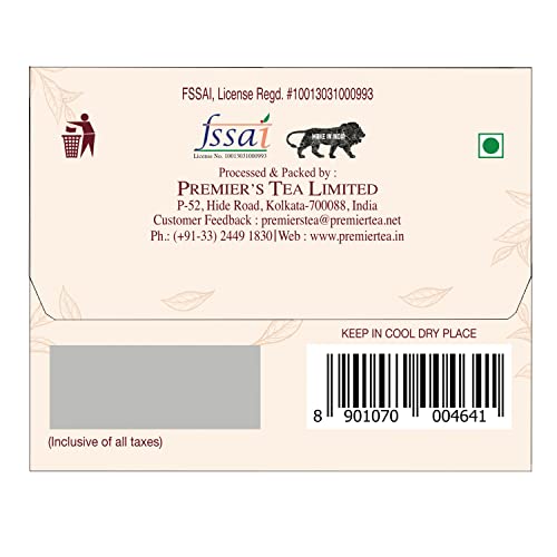 Image of PREMIER'S Kadak Chai Carton Pack 500g (CTC Leaf Tea 500 gms, Strong and Robust Chai, Traditional Indian, 250 Cups)