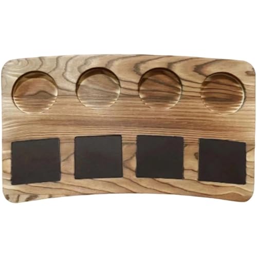 Brxmpn Juego De Palas para Whisky, Tabla De Cata De Vinos, Bandeja para Degustación De Whisky Escocés, Cerveza Bourbon, Cócteles, Café, Cata De Vinos Y Artículos para Fiestas.