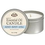 Fabulous Frannie Mind Body Soul All-Natural Soy Candles Cotton Wick High Pure Essential Oil Scent 40 Hours Burn Time Gift for Women & Men 6 Ounce (Pack of 1)