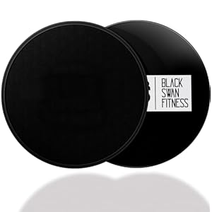 Black Swan Fitness 2 x Dual Sided Gliding Discs Core Sliders Ultimate Core Trainer- Gym Home Abdominal Total Body Workout Equipment. Use on ALL surfaces.