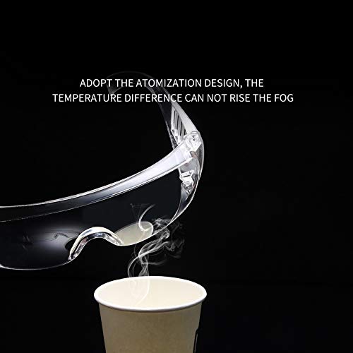 Bevi Goggle Safety Glasses Anti-Fog Protective Safety Eye Shield for Droplet Infection Chemistry Construction Sites Daily Entertainment Protective Eyewear