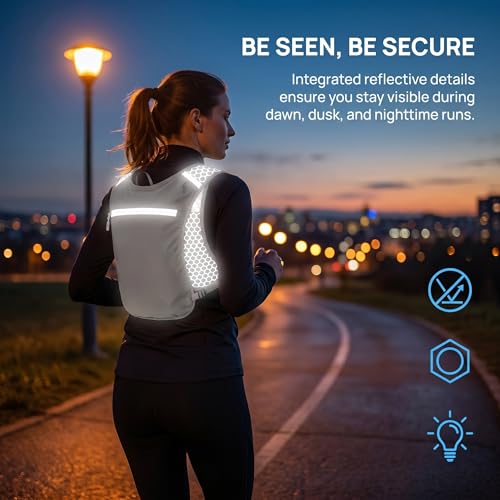 Chaleco de hidratación para correr unisex ajustable con botella para deporte al aire libre 5