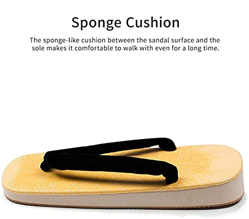 Image of KYOETSU Men's Japanese Setta Zori Sandals with Sponge Cushion Sole, 6-10