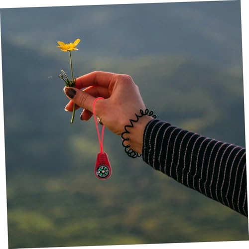 Brújula portátil Happyyami 50 piezas con cordón para camping miniatura 5